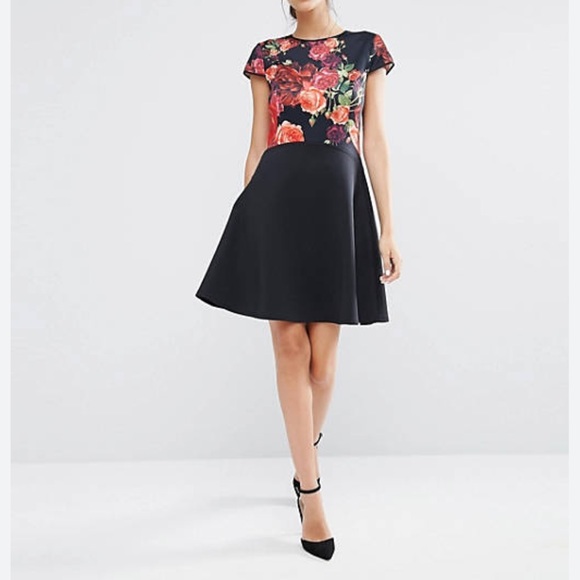 Ted Baker London Dresses & Skirts - Ted Baker London Xylee Skater Mini Dress Size 0 00 In Floral Print Preppy Women